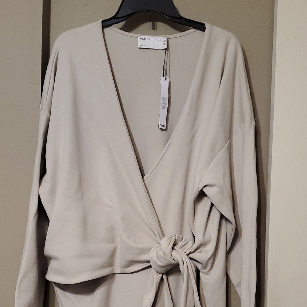ASOS Cream Textured Dress